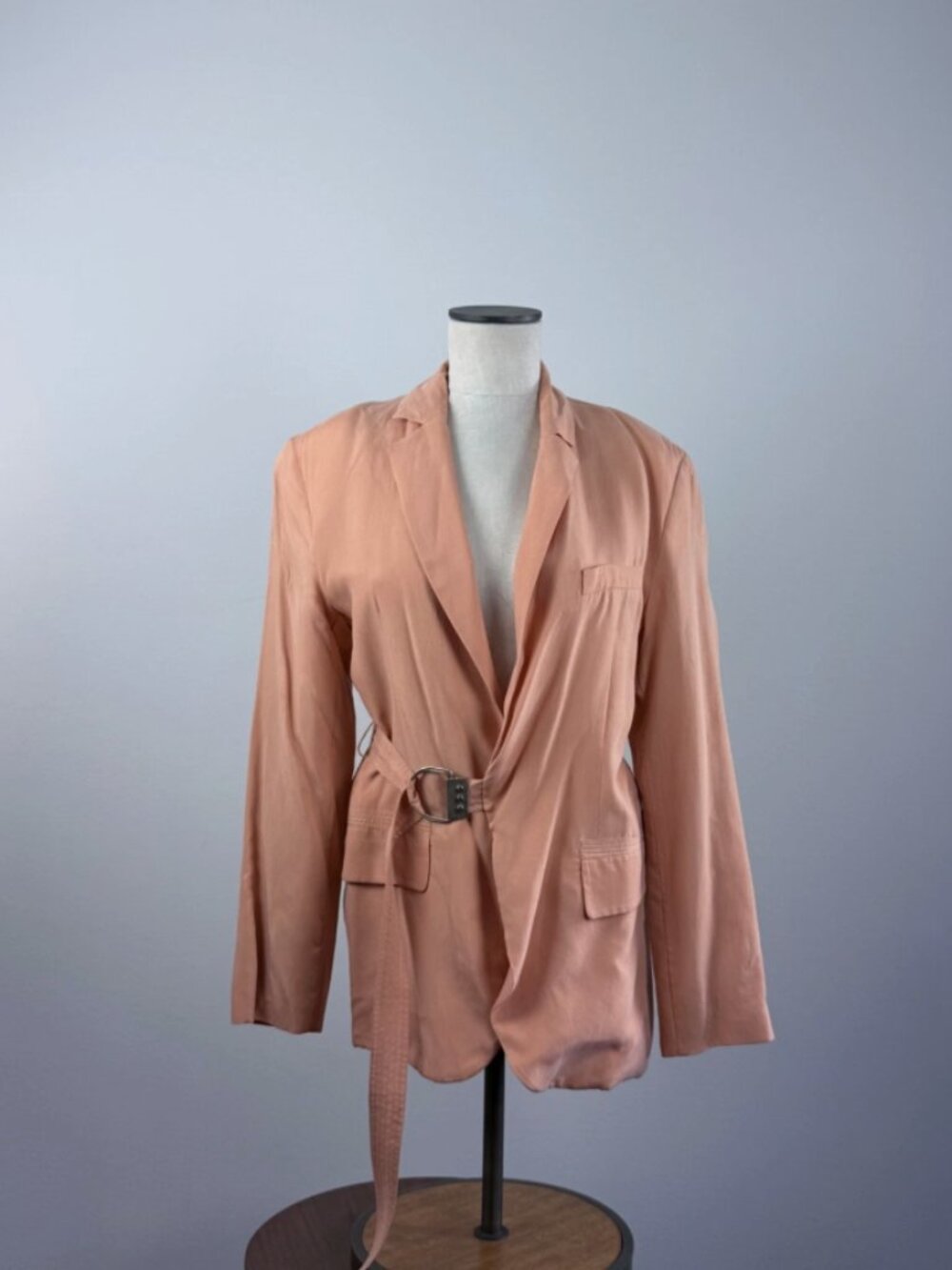 Zara Peach Belted Blazer